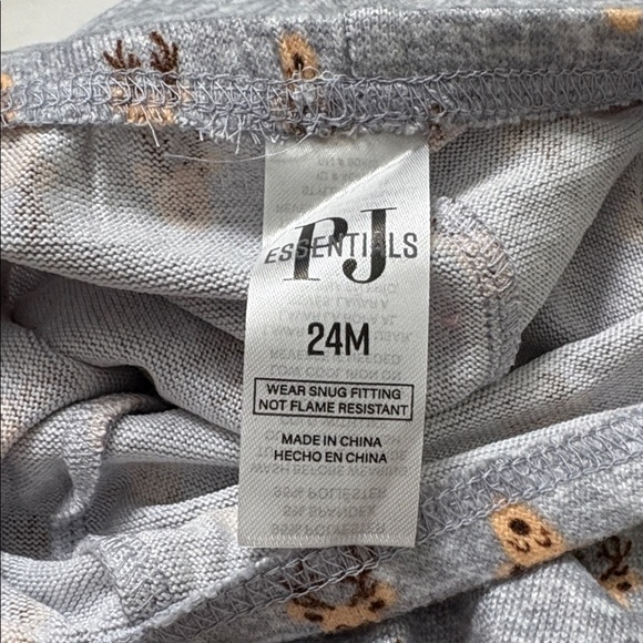 Essentials Gray and Red Pajama Set - Picture 4 of 5